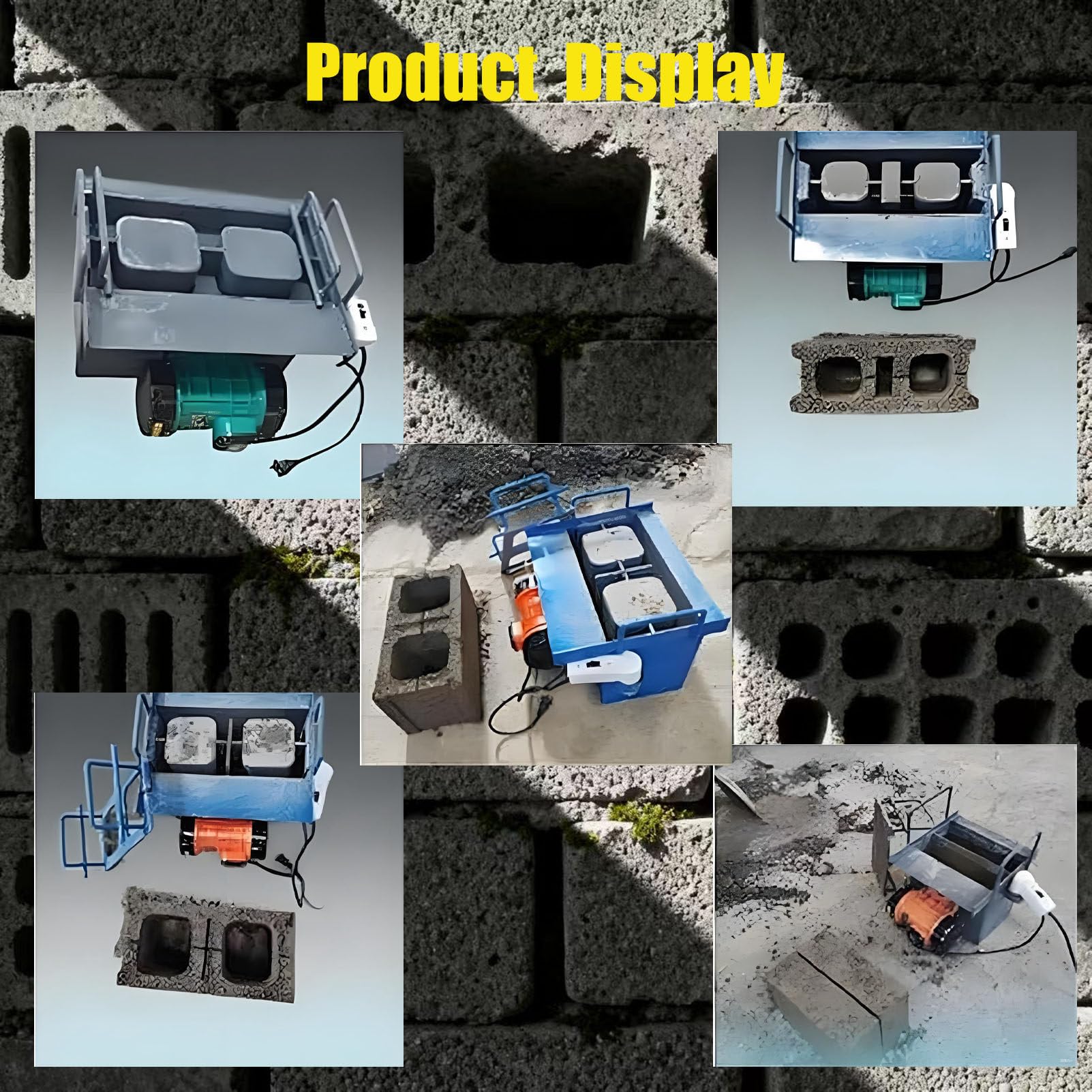 Máquina de bloques de hormigón, máquina hueca, formación rápida de 45s, presión máxima de 23 kn, 212 vibraciones/min, para bloques de cemento