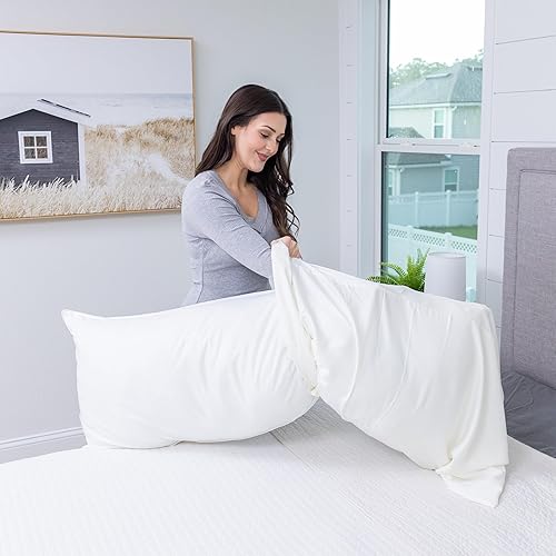 Miniatura 6 de Almohada corporal de plumas de ganso blanco y plumón  Almohadas de 20 pulgadas x 54 pulgadas