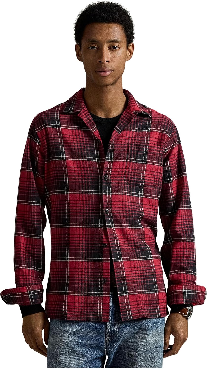POLO RALPH LAUREN Classic Fit Plaid Performance Camp Shirt