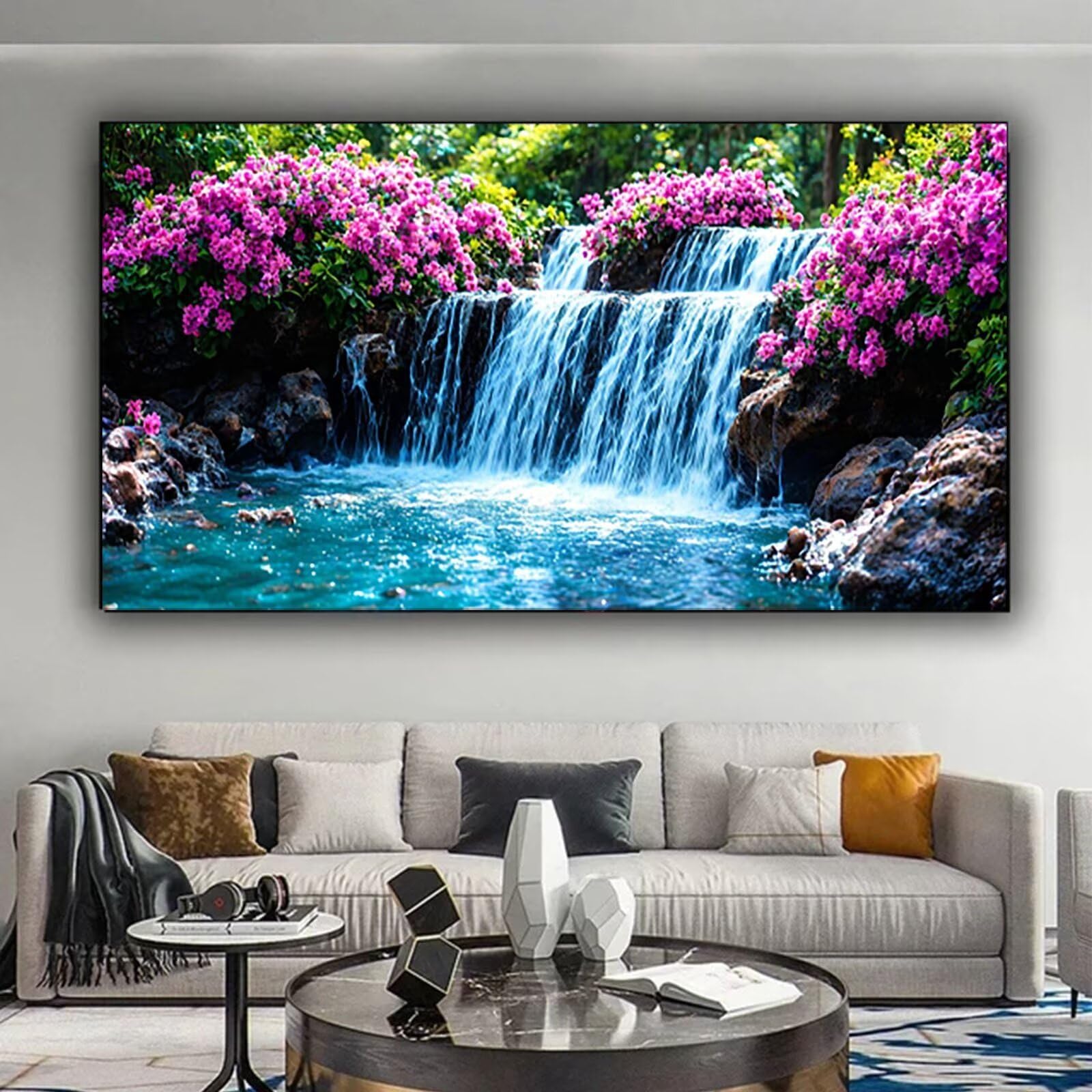 Malen nach Zahlen Kinder Fallen Malen Nach Zahlen Erwachsene, Geschenke für Mädchen Junge Bastelset Set, Malen nach Zahlen Blume | Malen nach Zahlen Ohne Rahmen, (60x120cm) Bastelset Erwachsene Y-I