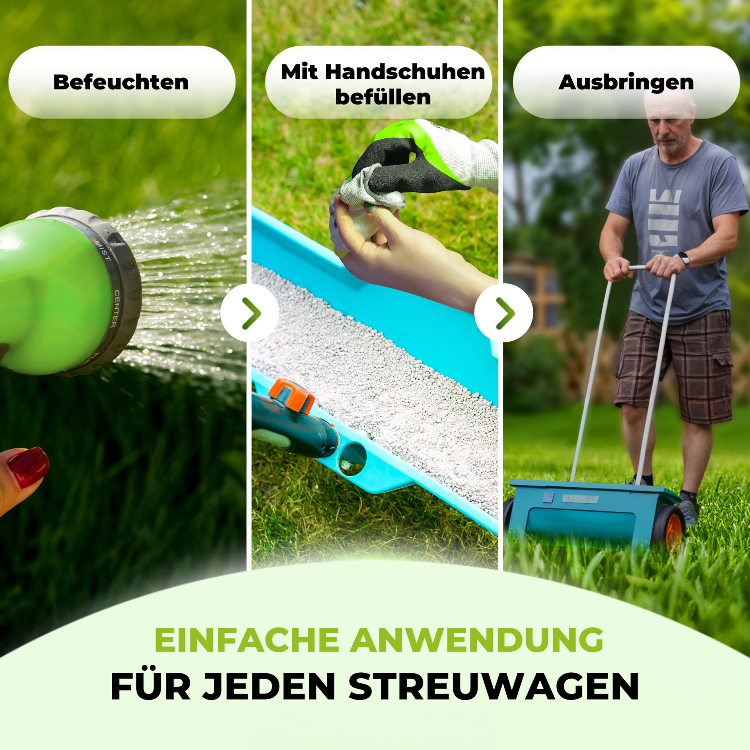 TerraUno Rasendünger mit Unkrautvernichter extra stark, 100 Tage Langzeitwirkung, 5 kg für 250 m², gegen Löwenzahn, Klee uvm., Rasenunkrautvernichter mit Dünger für saftiges Grün im Frühjahr & Sommer