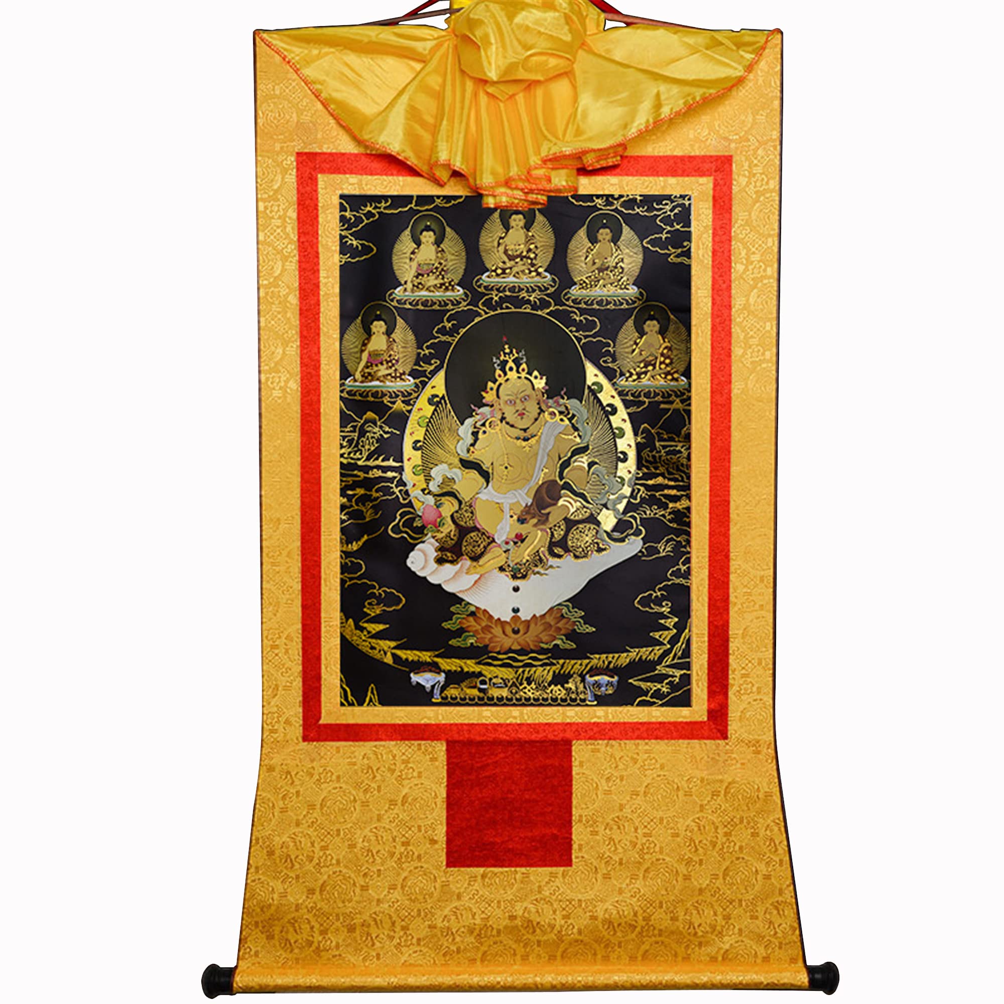 Brocart Thangka bouddhiste d'art, tapisserie de Bouddha de haute qualité