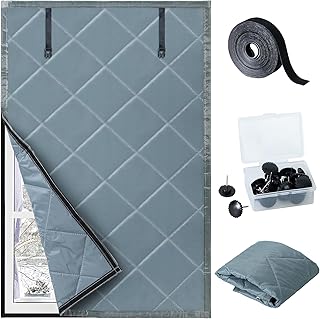 Tugaizi Window Insulation Kit for Winter 26’’ x 39’’ Thermal Insulation Cotton Window Cover Antifreeze Windproof Oxford Fa...