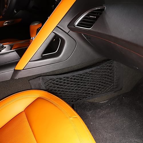 Miniatura 3 de Qiosreui Bandeja de almacenamiento lateral de tela Oxford para consola central para Chevrolet Corvette C7 2014-2019, bolsa de almacenamiento