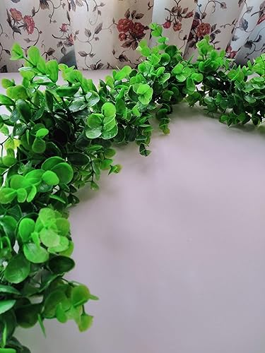 Miniatura 4 de Boxwood Leaves Garland for Fireplace Mantel, Wedding Reception Tables, Parties, 5.5 Feet Long