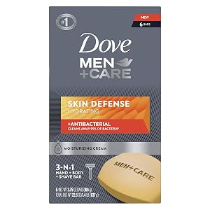 Dove Men Care Soap Bar For Smooth Hydrate Nourishing the Skin - Defense Effectively Washes Away Bacteria Cream