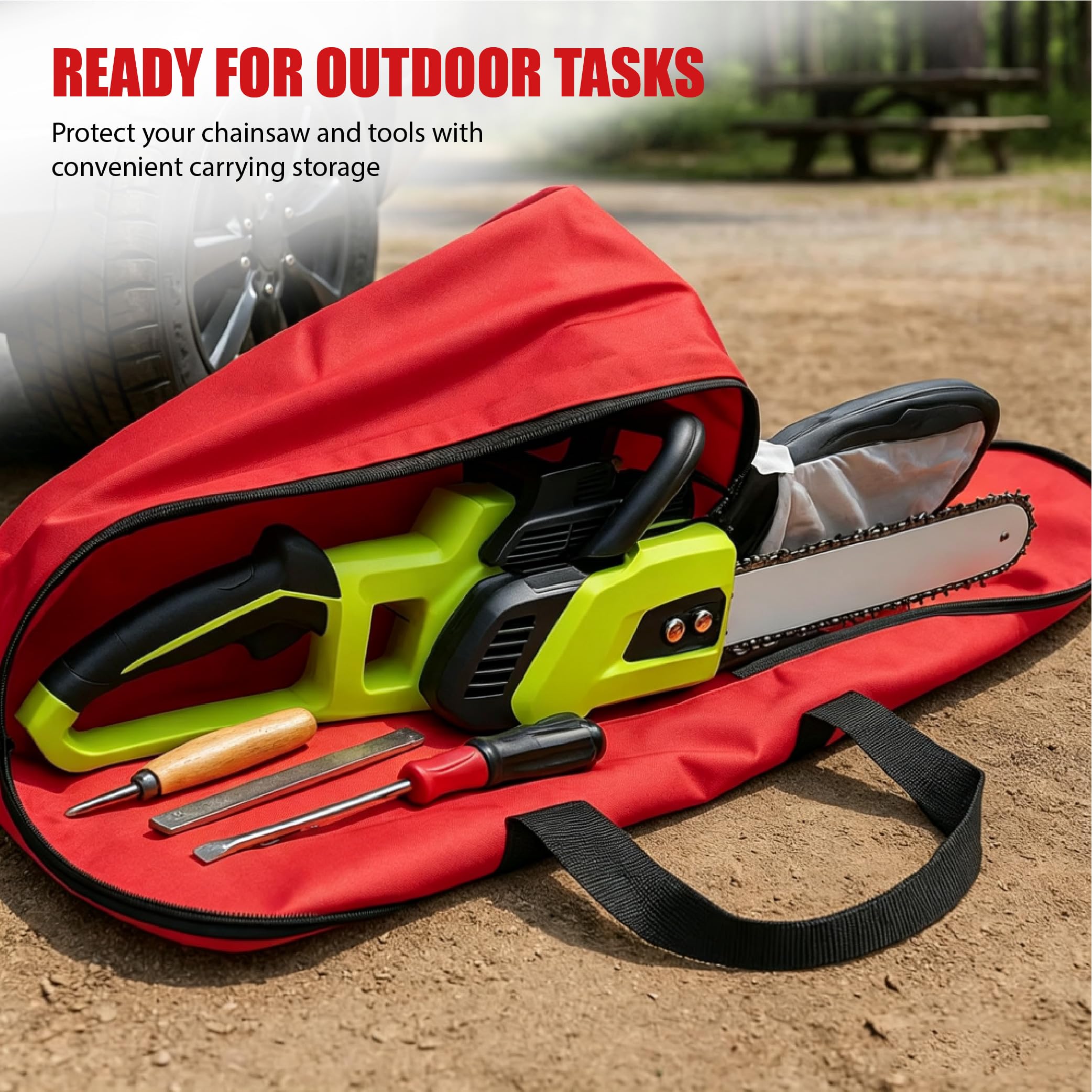 Bolsa para Motosierra para Castelgarden XC 35 XC 38 14", Funda Resistente al Agua con Asa y Correa Ajustable para Jardín