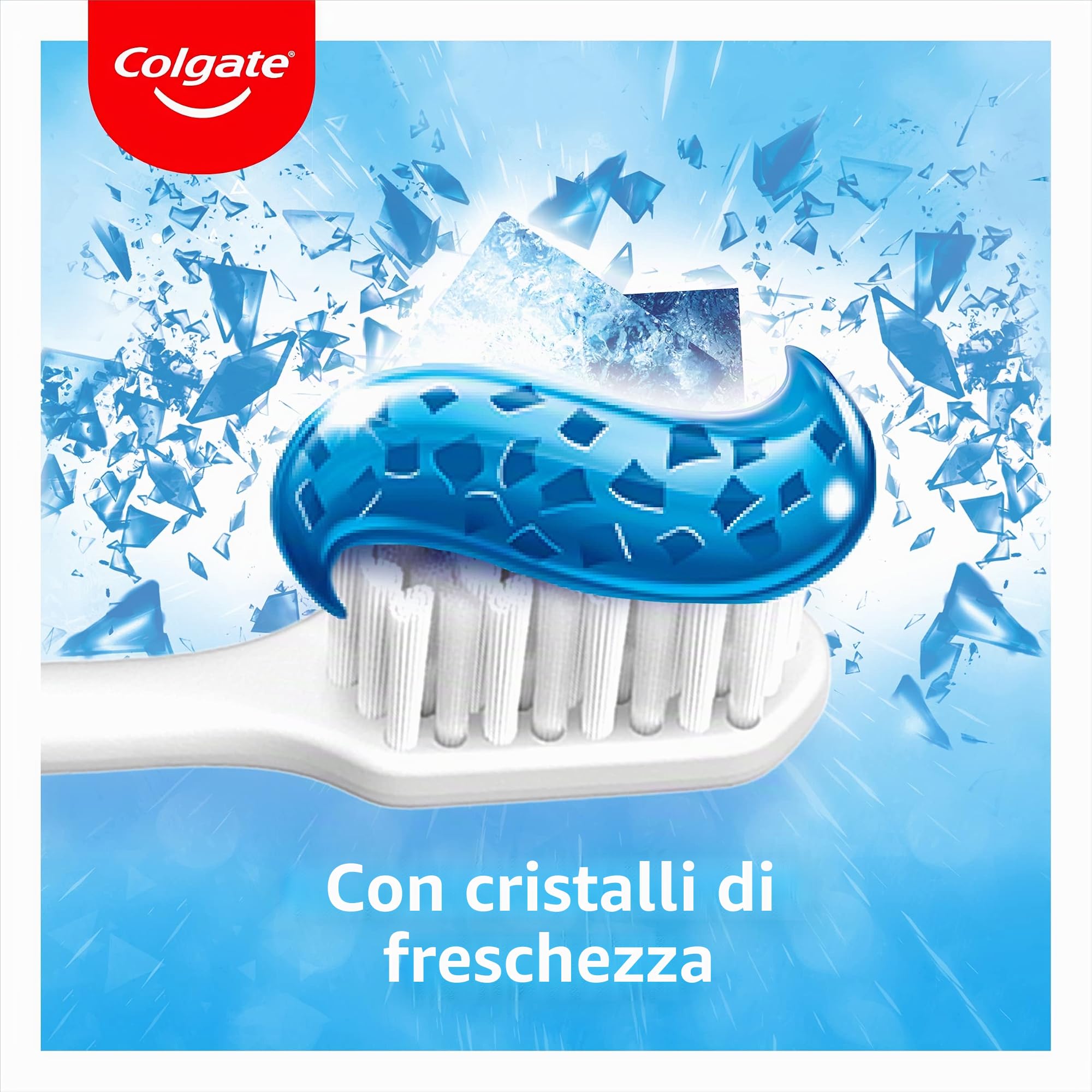 COLGATE - Dentifricio Colgate Max White Cristalli Bianchezza - Tubo Riciclabile - Confezione da 12 Tubi di Dentifricio da 75 ml