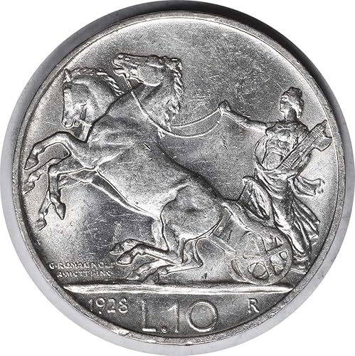 Miniatura 2 de 1928 P R Italy 10 Lire KM68.1 Uncertified UNC