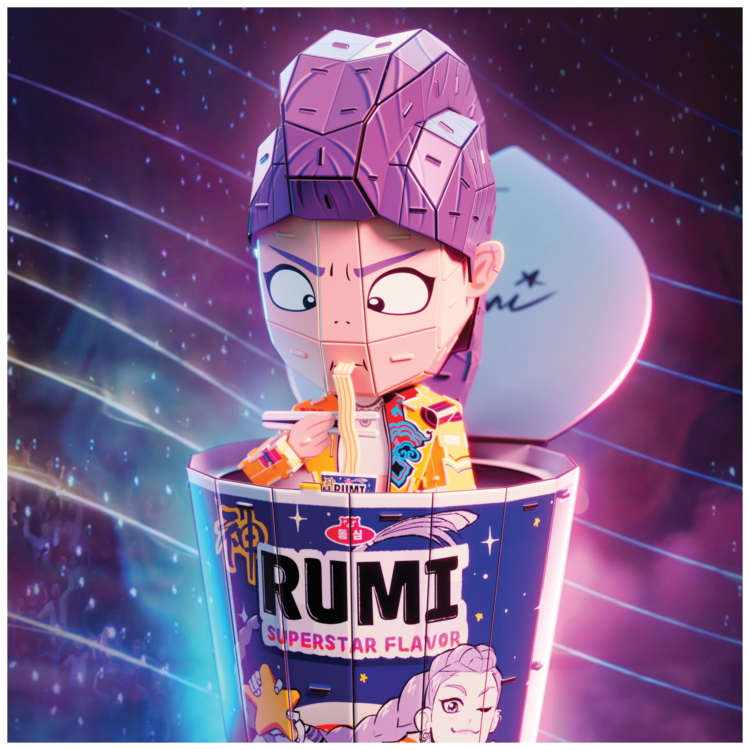Amazon.com: 4D Build, Kpop Demon Hunters Rumi in Ramyeon Cup 3D