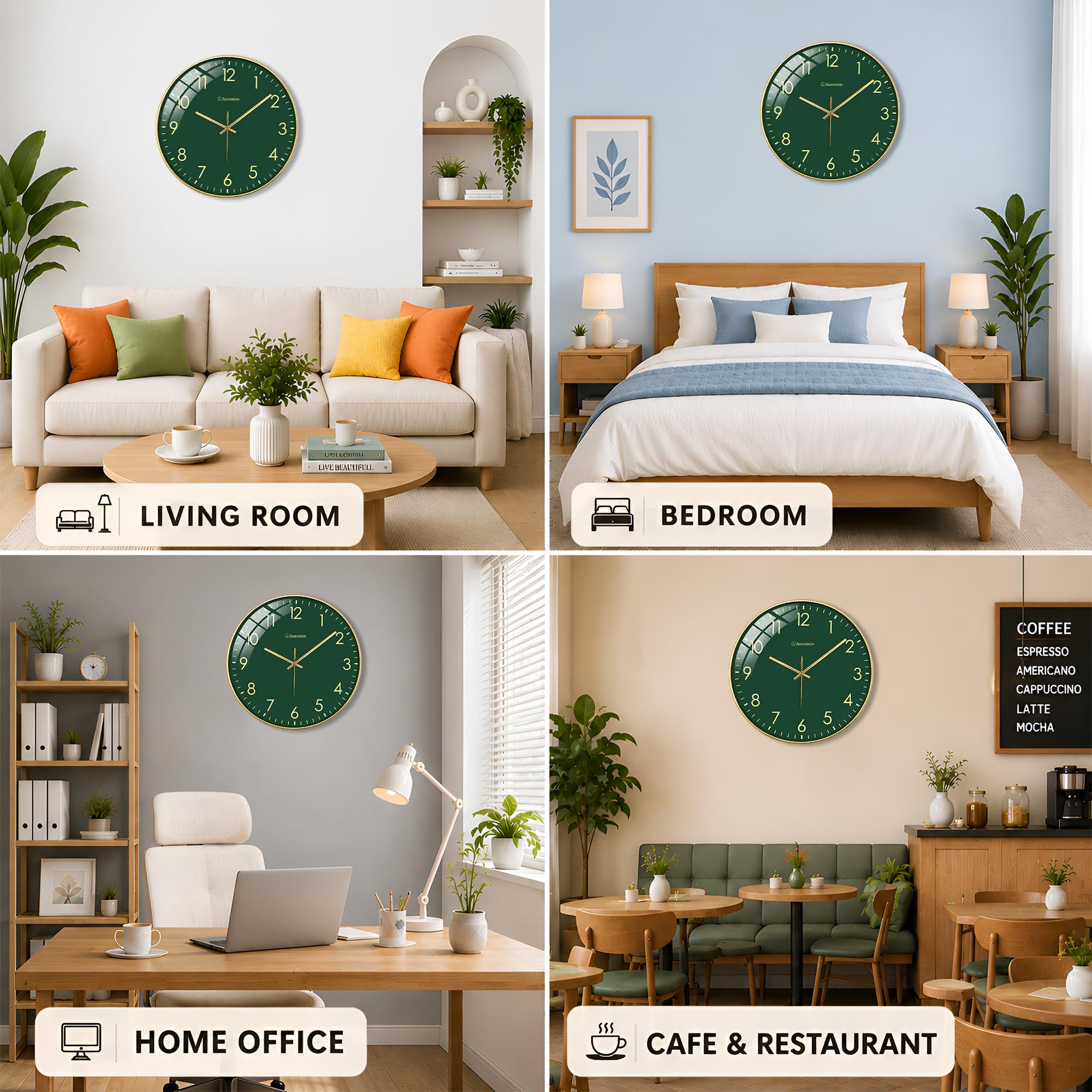 Auromin Stylish Wall Clock - Modern Design -7