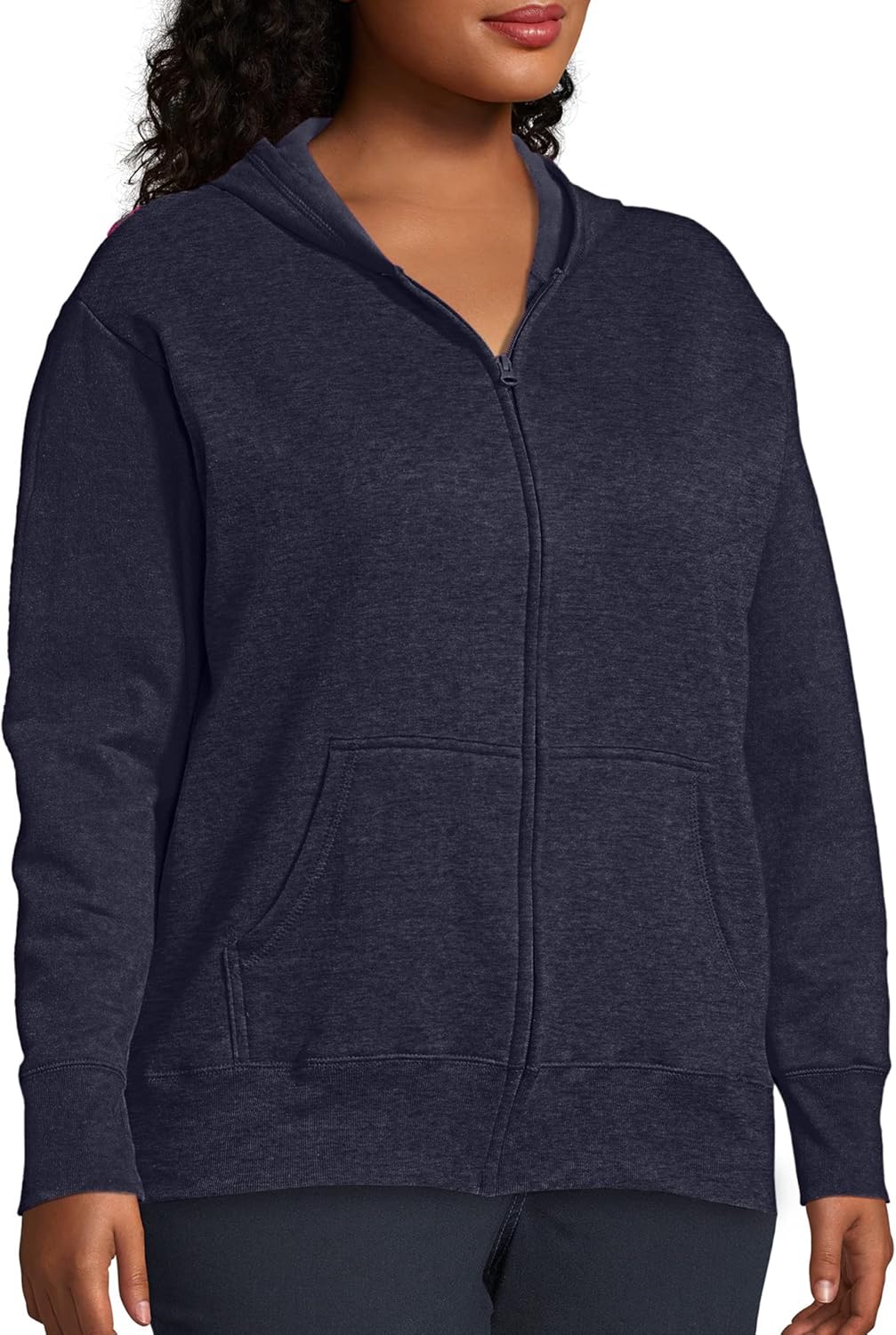 JUST MY SIZE womens Just My Size Zip-up Fleece Women's Hoodie, Ecosmart Hooded Sweatshirt, Plus Size - Image 6