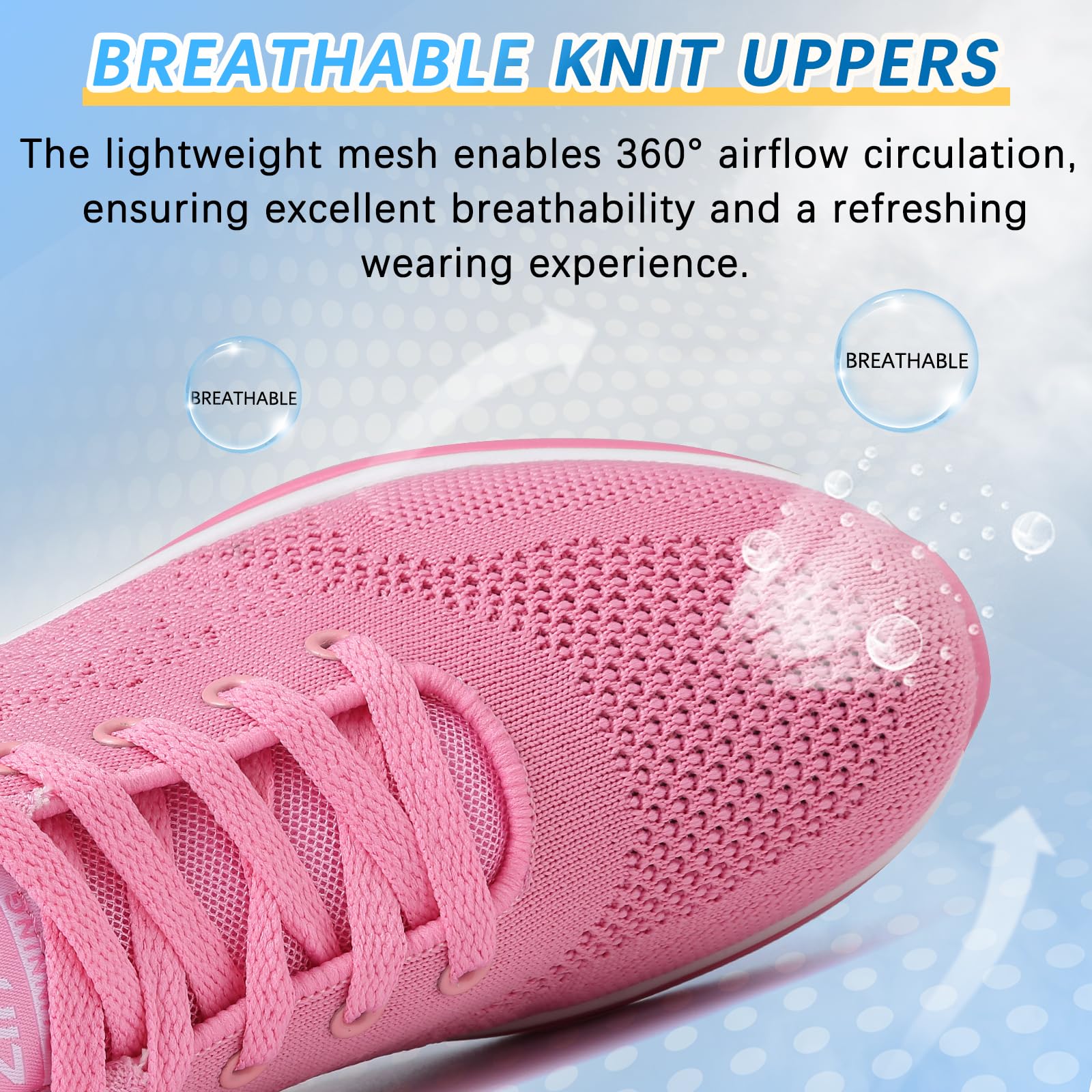 Zapatillas Deportivas Mujer Transpirables Ligeras de Malla para Correr Caminar Sneakers Casual Trabajar Gimnasio Sneakers Zapatillas de Running