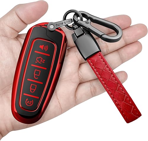 Miniatura 8 de Sindeda Funda para Llavero de Ford con Llavero Carcasa de Llave de Protección Completa Suave Estuche de Llave Compatible con Ford C-Max Edge Escape