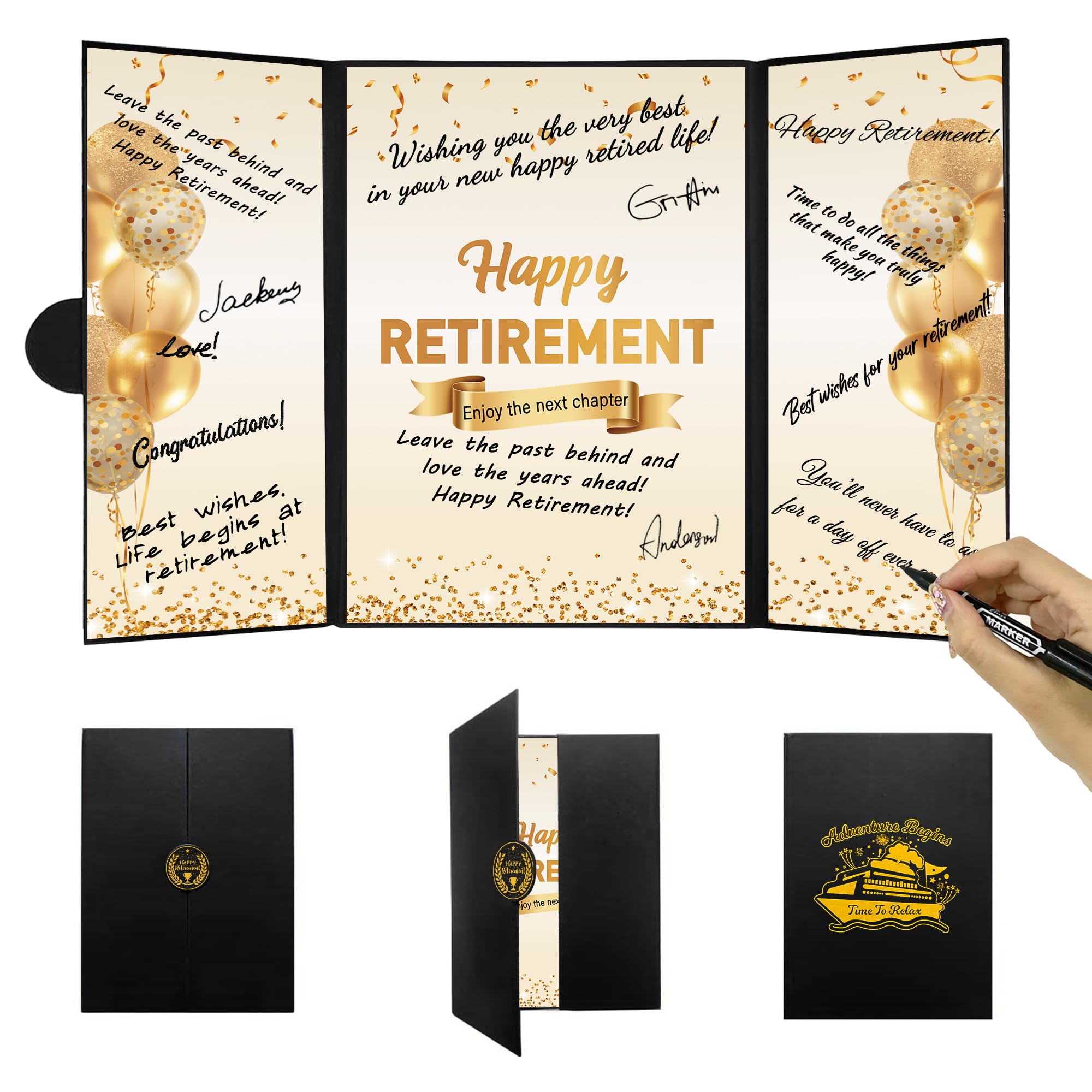 Cadeau officiel à la retraite DARUNAXY, panneau livre d'or pour collègue et proche