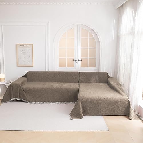 Miniatura 42 de MYSKY HOME Funda de Sofá Fundas de Sofá Fundas de Sofá para Sofá de 3 Cojines Apto para Mascotas, Funda de Sofá en Forma de L Fundas de Sofá Verde