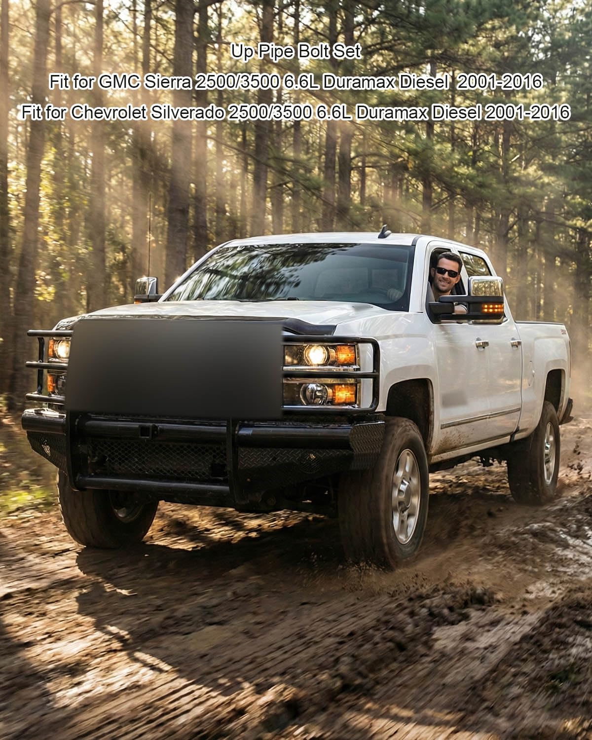 Up Pipe Bolt Set 12 Fit for GMC Sierra 2500/3500 Duramax Chevrolet Silverado 2500/3500 6.6L LBY LLY LBZ LMM LML Duramax Diesel 2001-2016