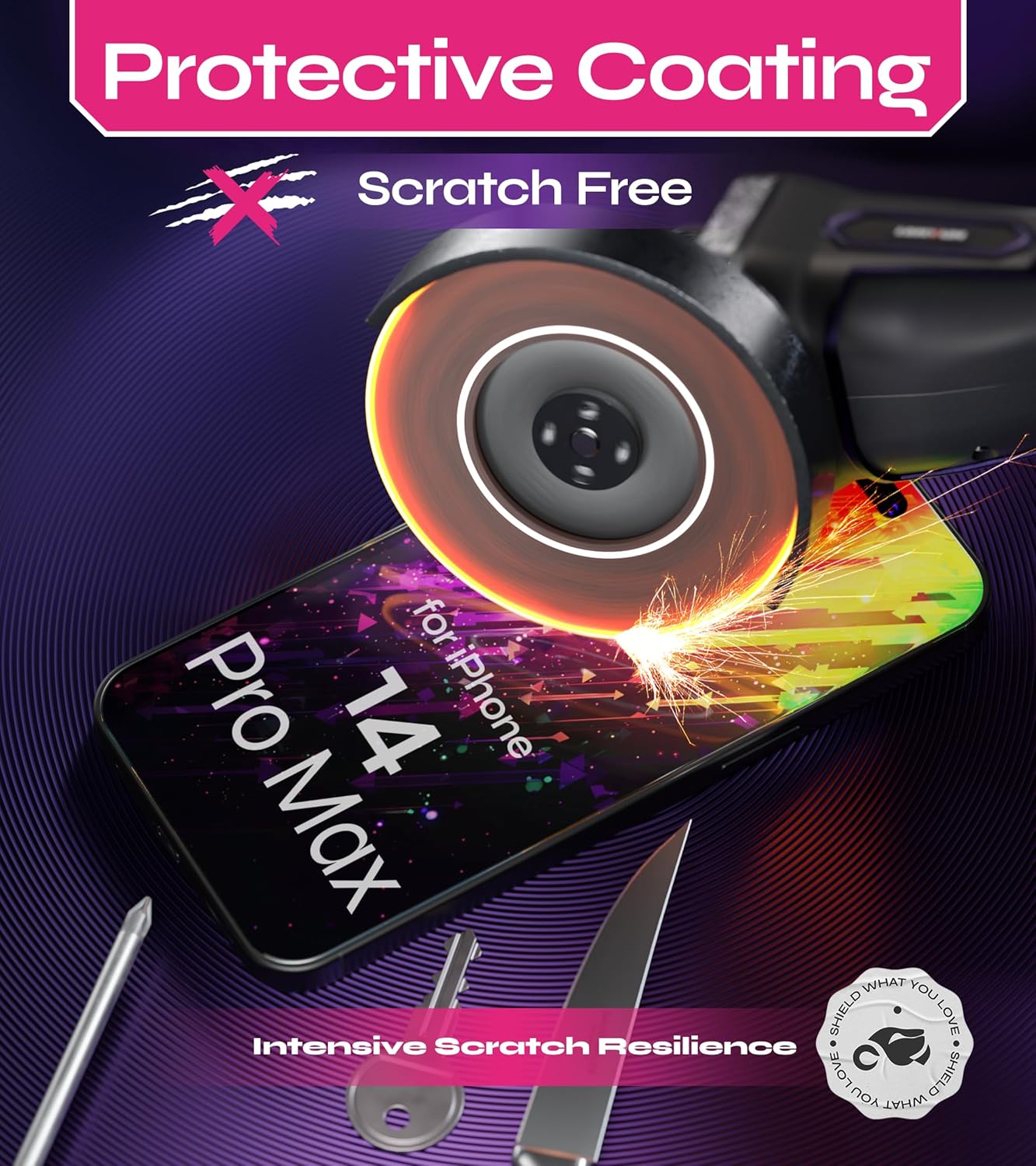 Defenslim Screen Protector for iPhone 14 Pro Max (2Pack), Easy Auto-Align Install Kit, 6.7 Tempered Glass, 9H Hardness, Ultra HD Clear, Case Friendly, EasyShield