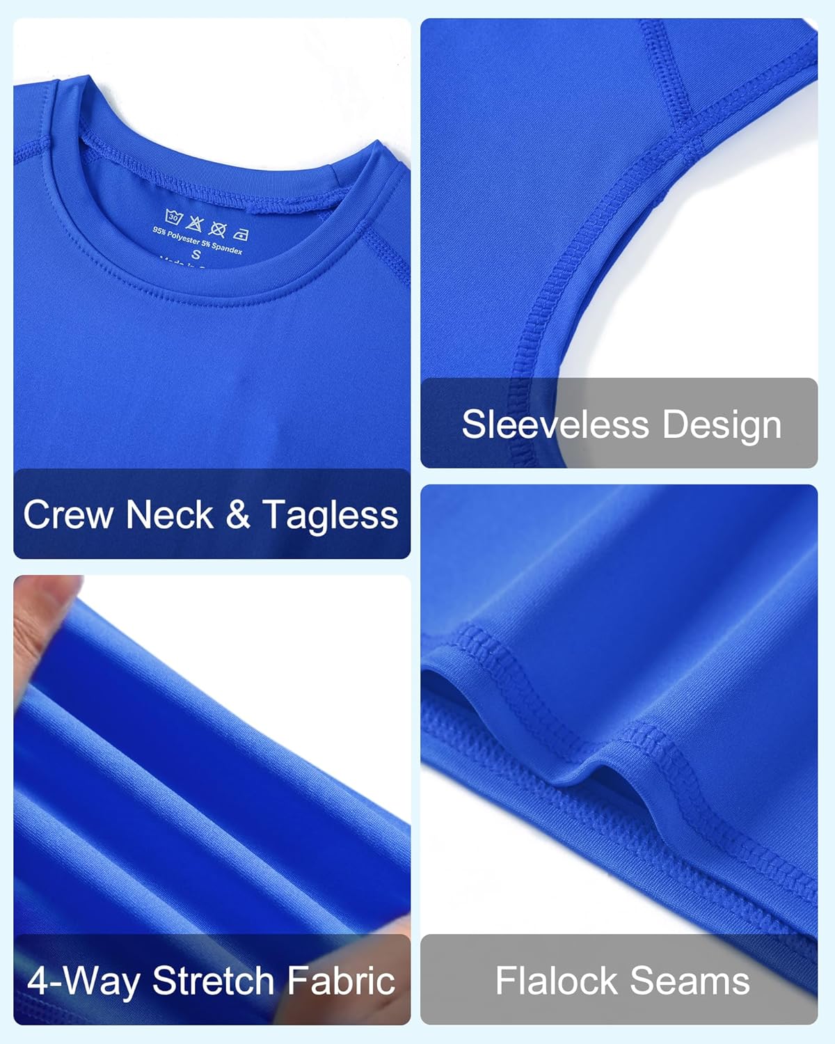 Boys Compression Shirt Sleeveless Youth Basketball Football Baseball Undershirt Quick Dry Kids Athletic Tank Tops - Image 5