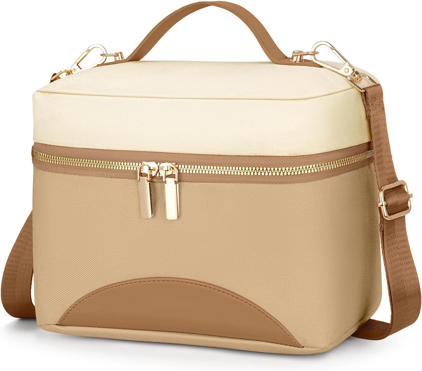 WOOMADA Insulated Lunch Bag For Women - Leakproof Adult Lunch Box With Adjustable Strap, Ideal For Office, Picnic, Hiking, Beach - Stylish Cooler Tote Bag