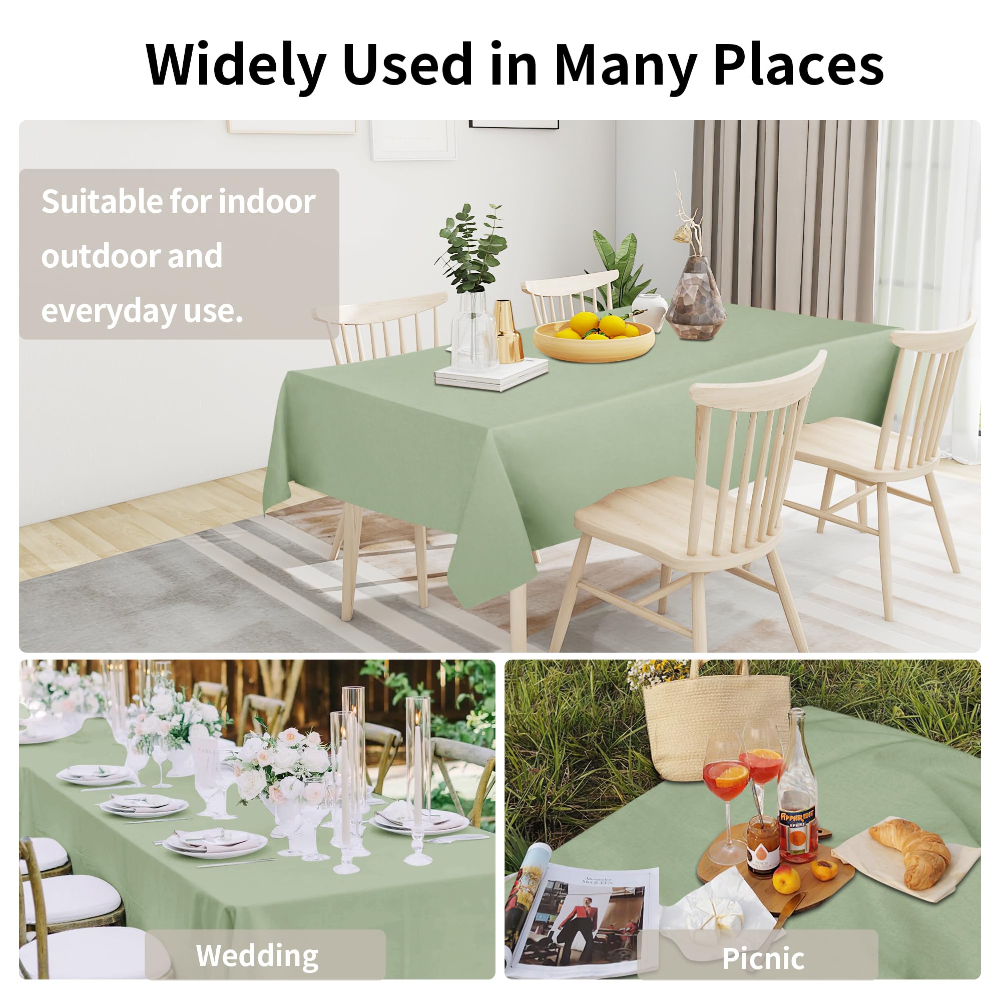 LA Linen Mantel Rectangular Lavable De Popelín De Poliéster, Cubierta De Mesa Resistente A Las Manchas Y Arrugas 90x156, Mantel De Tela Para Comedor, Cocina, Fiesta Azul Marino 90 Pulgadas X