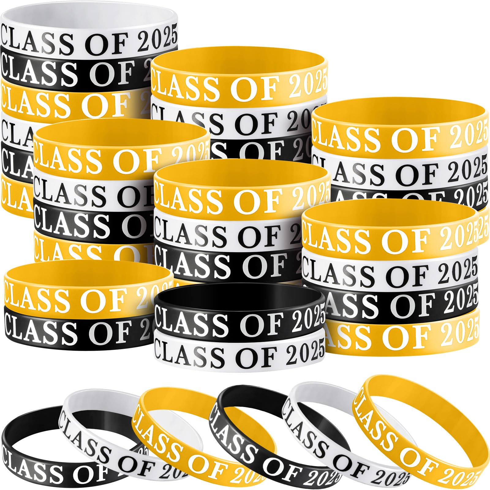 Amazon.com: Poen 100 Pcs class of 2025 bracelets Graduation