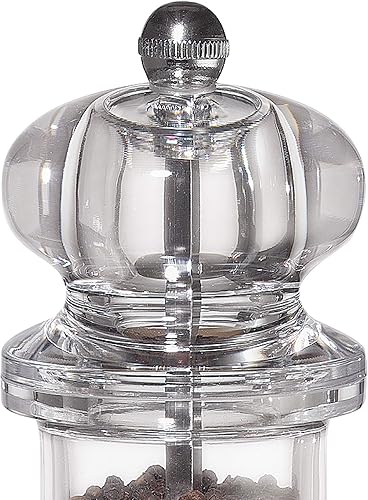 Miniatura 3 de Mini molinillo de pimienta clásico, 5.5 pulgadas, acrílico transparente