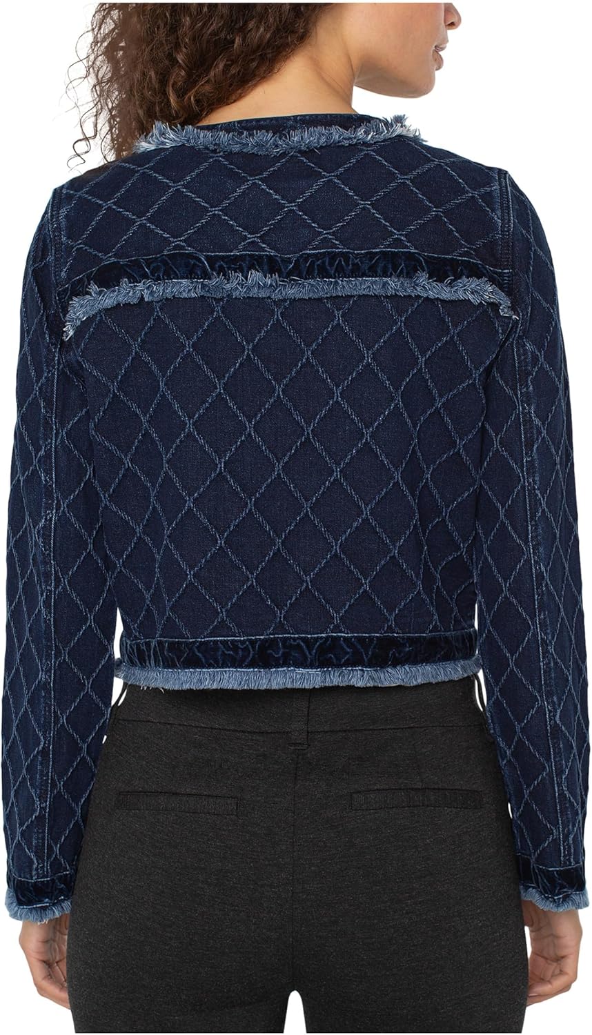 Liverpool womens Fray Edge Jacket W/Velvet Trim - Image 2