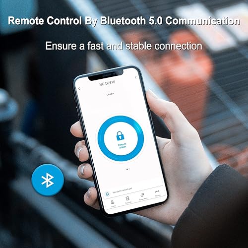 Vista 4 de NGTeco Cerradura de puerta de entrada sin llave de huellas dactilares, cerrojo inteligente para puerta delantera, cerrojo inteligente con Bluetooth