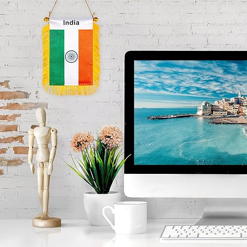 Miniatura 186 de ZXvZYT Bandera argentina colgante de ventana argentina de 3 x 5 pulgadas, mini banderas argentinas para decoración de espejo retrovisor, con ventosa