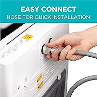 Vista 4 de BLACK+DECKER Lavadora portátil de 3.0 pies cúbicos, lavadora de capacidad de 26.5 libras, 6 ciclos, adaptador de fregadero de conexión rápida