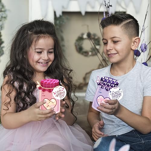 Miniatura 5 de Sawowkuya 50 tarjetas del día de San Valentín, bolsas de dulces, tarjetas de regalo para el día de San Valentín, tarjetas de intercambio para