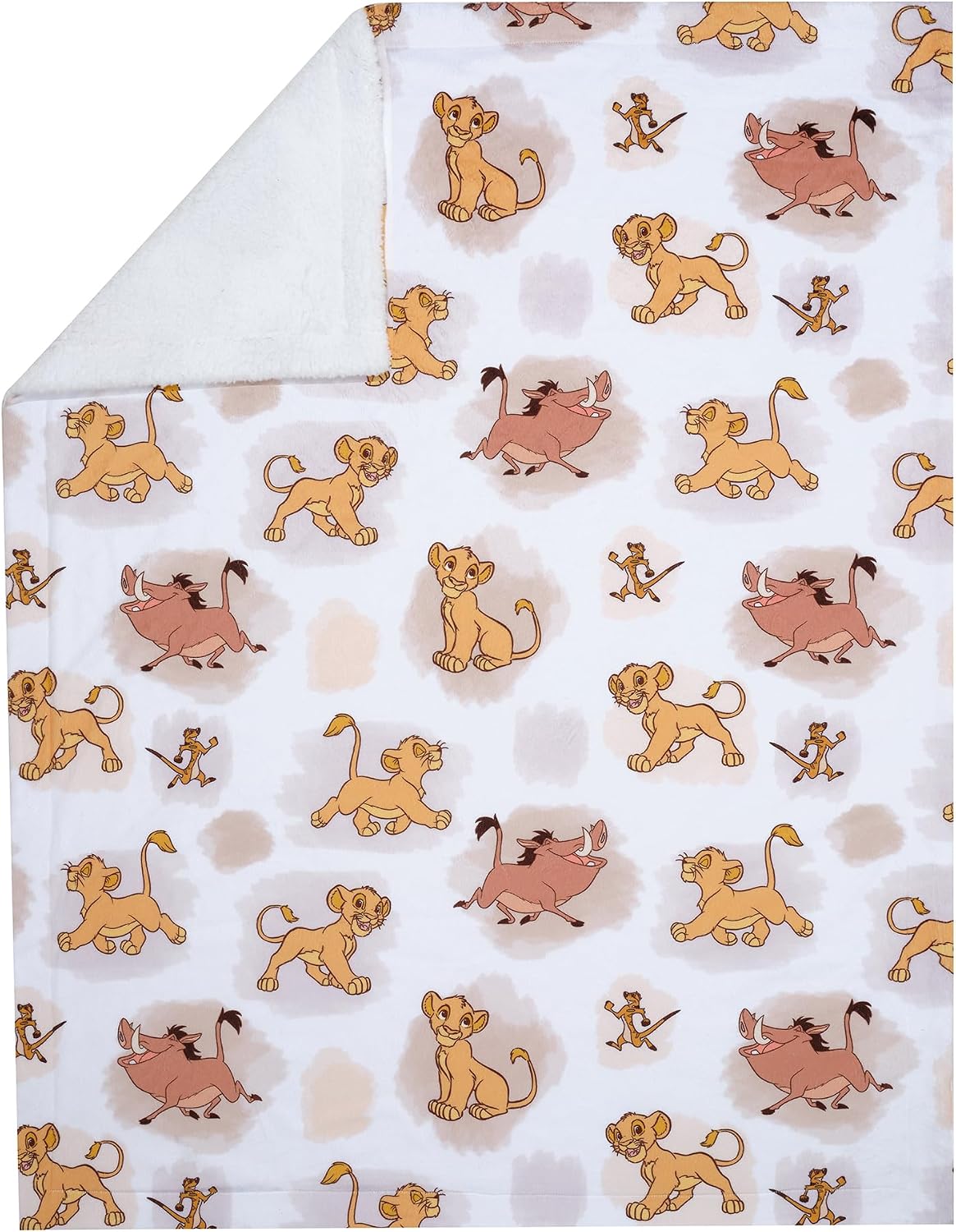 Lambs & Ivy Disney Baby Lion King Safari Soft White Fleece Baby Blanket
