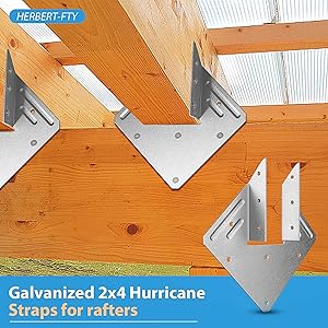 20 Pack Hurricane Tie,18-Gauge Hurricane StrapsHot Dip Strong Galvanized Joist Hangers ,Rafter tie Brackets for Roofing Trusses Wood Timber,Seismic Bracket,Hurricane Clips