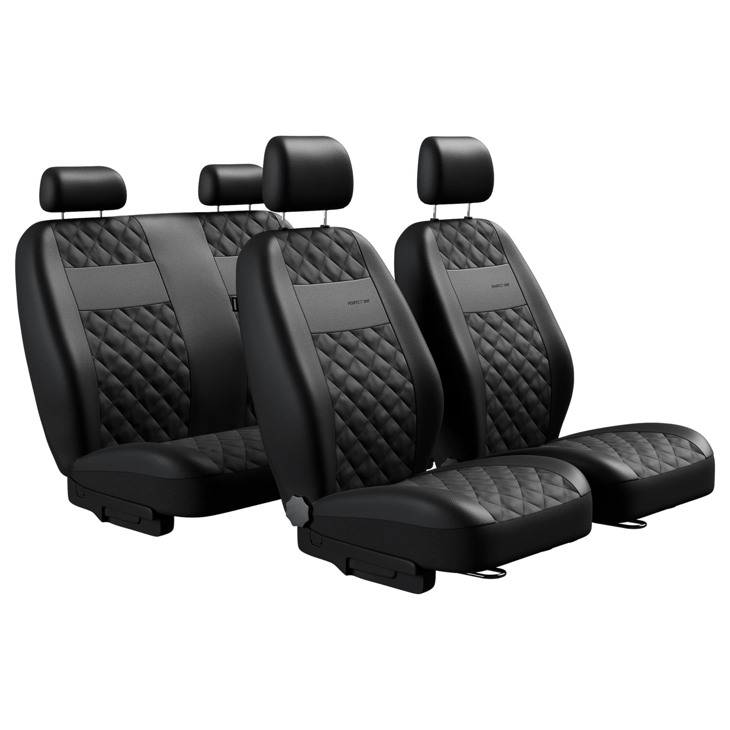 MOTOS Fundas universales para Asientos de Coche para Dacia Lodgy Funda Asiento Coche Delantero con Sistema de Airbag Activo, Ajuste, Material de Tres Capas, Aspecto Elegante, Aplicación Versá