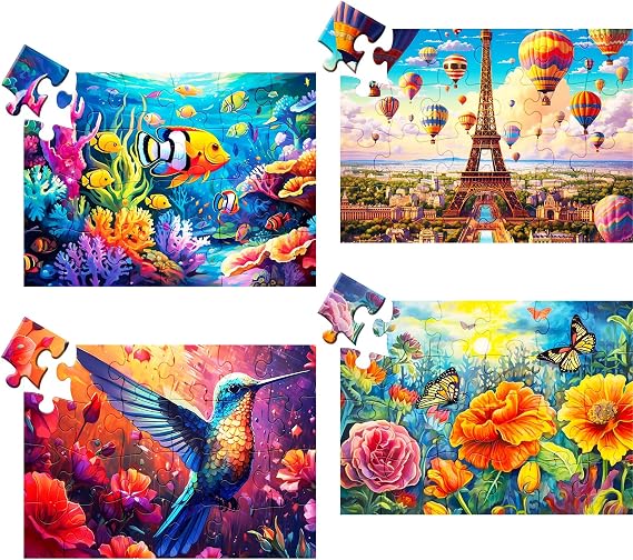 4-Pack 36-Piece Large Piece Jigsaw Puzzles For Seniors - Dementia & Alzheimer's Activity - View #5