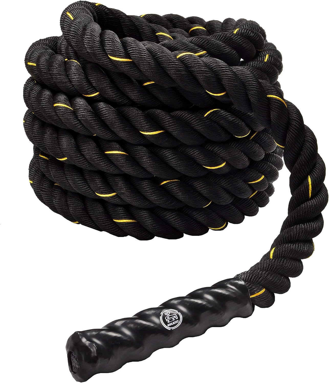 HulkFit Heavy HD Dacron Battle Exercise Training Rope, 1.5/2in Diameter, 30/40/50ft Length