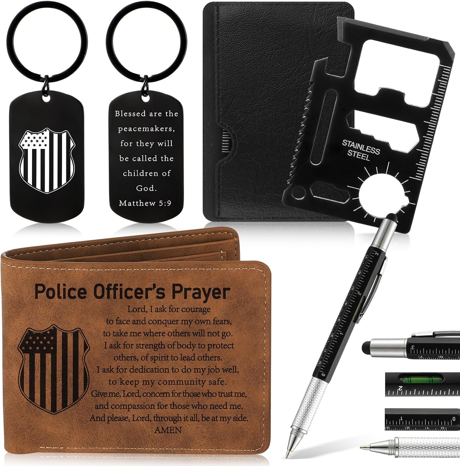 4-Piece Christmas Police Gift Set: Retro Wallet, Multi-Tool Pen & More 4-Piece Christmas Police Gift Set: Retro Wallet, Multi-Tool Pen & More