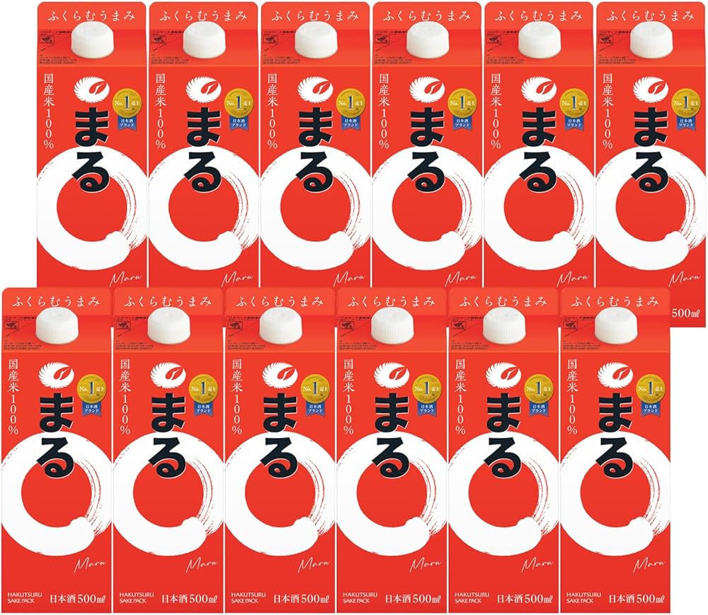 Amazon.co.jp: 白鶴 サケパック まる [ 日本酒 兵庫県 500mlx12本