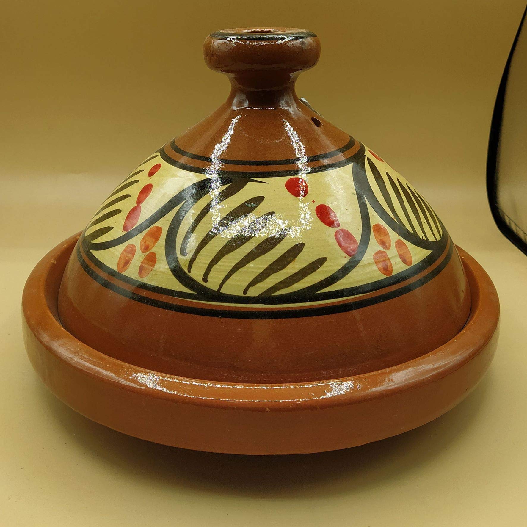 モロッコ製 タジン鍋の形をした陶器（食器・30cm） モロッコ製 タジン鍋の形をした陶器（食器・30cm） 工芸品