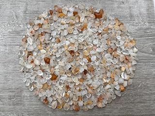 Golden Healer Quartz Chips – Natural Mini Golden Healer Quartz Stones, Crushed Undrilled Golden Healer Quartz, Semi-Tumbled Genuine Golden Healer Quartz (1 lb Bulk)