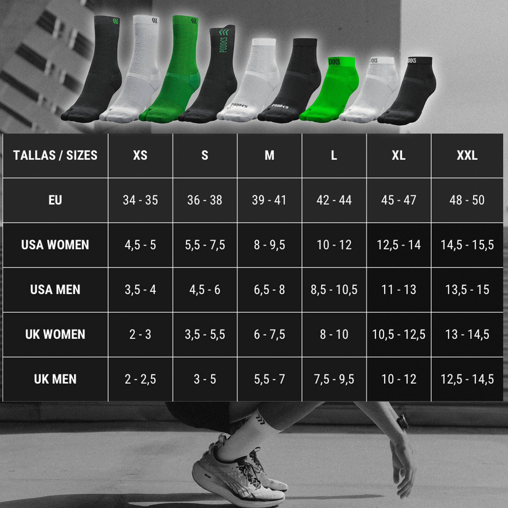 Calze Running alla Caviglia Uomo e Donna | Compressione sportiva e imbottitura strategica | Sollievo per fascite plantare | Ideali per padel, tennis, trail e altri sport