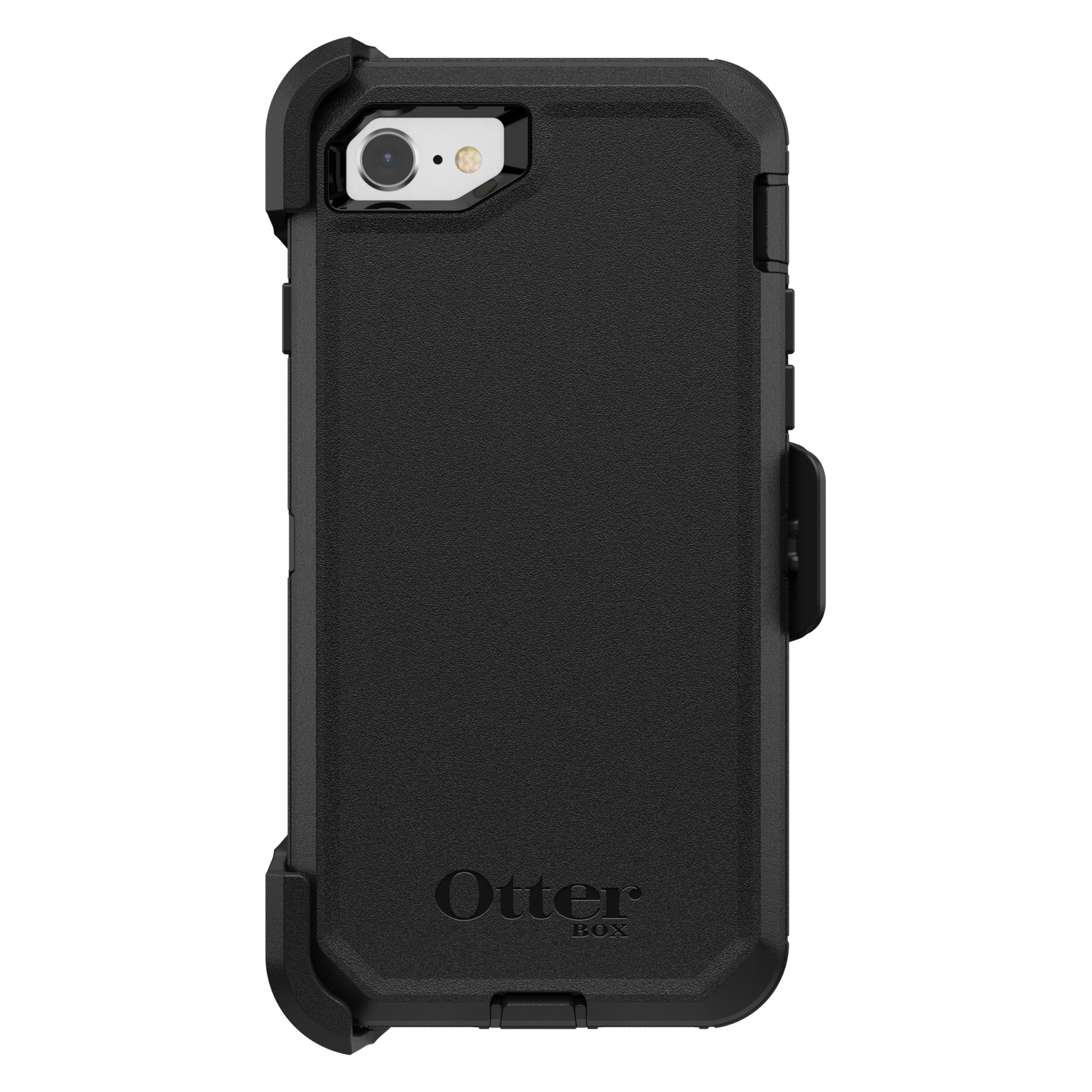 OtterBox iPhone SE 第3世代&第2世代、iPhone 8 & iPhone 7 (プラスサイズモデルには対応していません)ディフェンダーシリーズケース - ブラック、頑丈で耐久性があり、ポート保護付き、ホルスタークリップキックスタンド付き