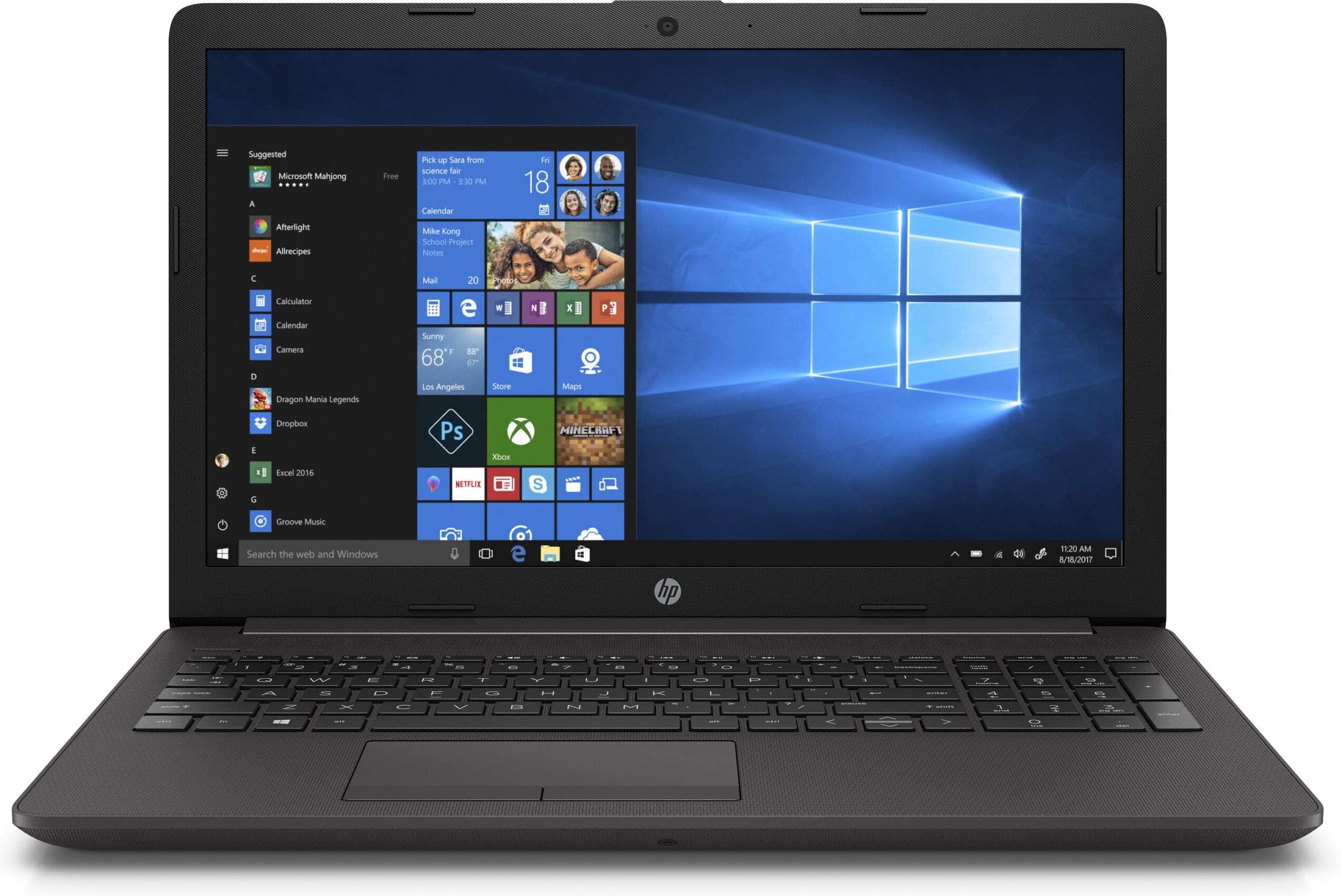 HP 250 G7 15.6" Laptop Core i5 1.6 GHz CPU, 8GB RAM, 256GB SSD, Windows 10 (Renewed)
