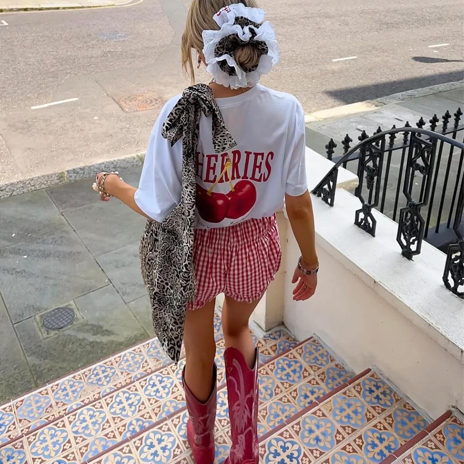 Women Lounge Plaid Shorts Cute Ruffle Bloomers Low Rise Coquette Micro Shorts Sexy Pajama Bottoms Y2k Streetwear - Image 4