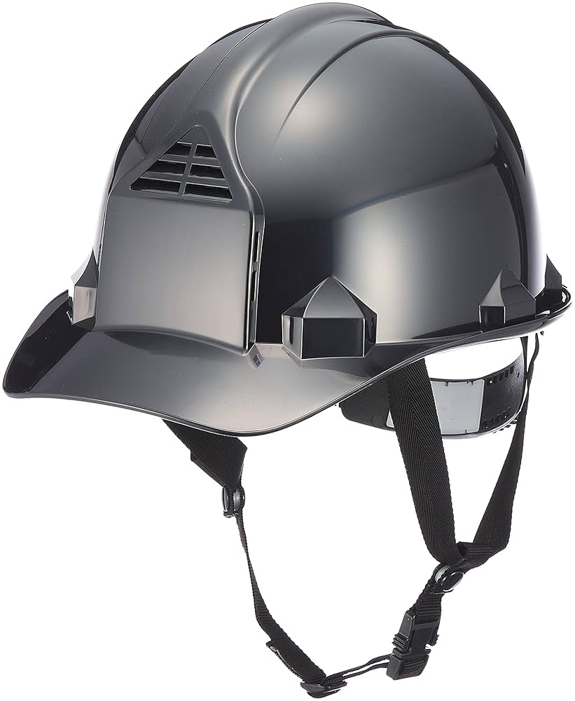 ぶぶヘルメット Amazon | 加賀産業 ヘルメット FF-1F ニュ-ブラック HB:FB 止め