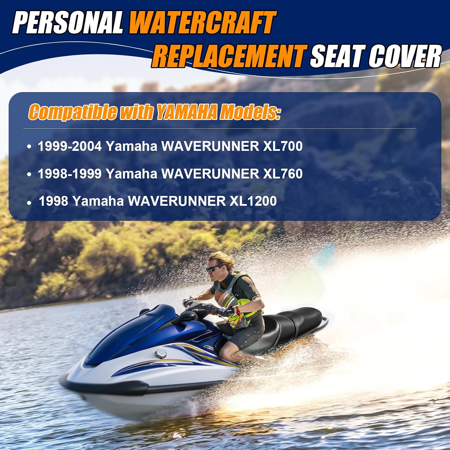 Seat Cover Replacement for 98-04 Yamaha Waverunner XL700/1200/760