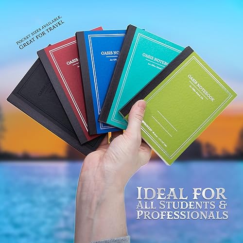 Vista 6 de Itoya ProFolio Oasis - Cuaderno A5 con diseño de aguacate, diario rayado y punteado para el trabajo, diario de arte para artistas y escritores