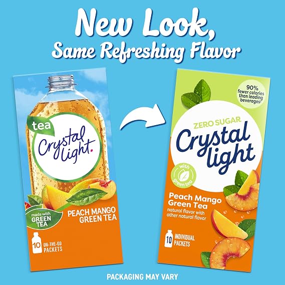 Crystal Light Sugar-Free Powdered Drink Mix (Green Tea, 0.8 oz)
