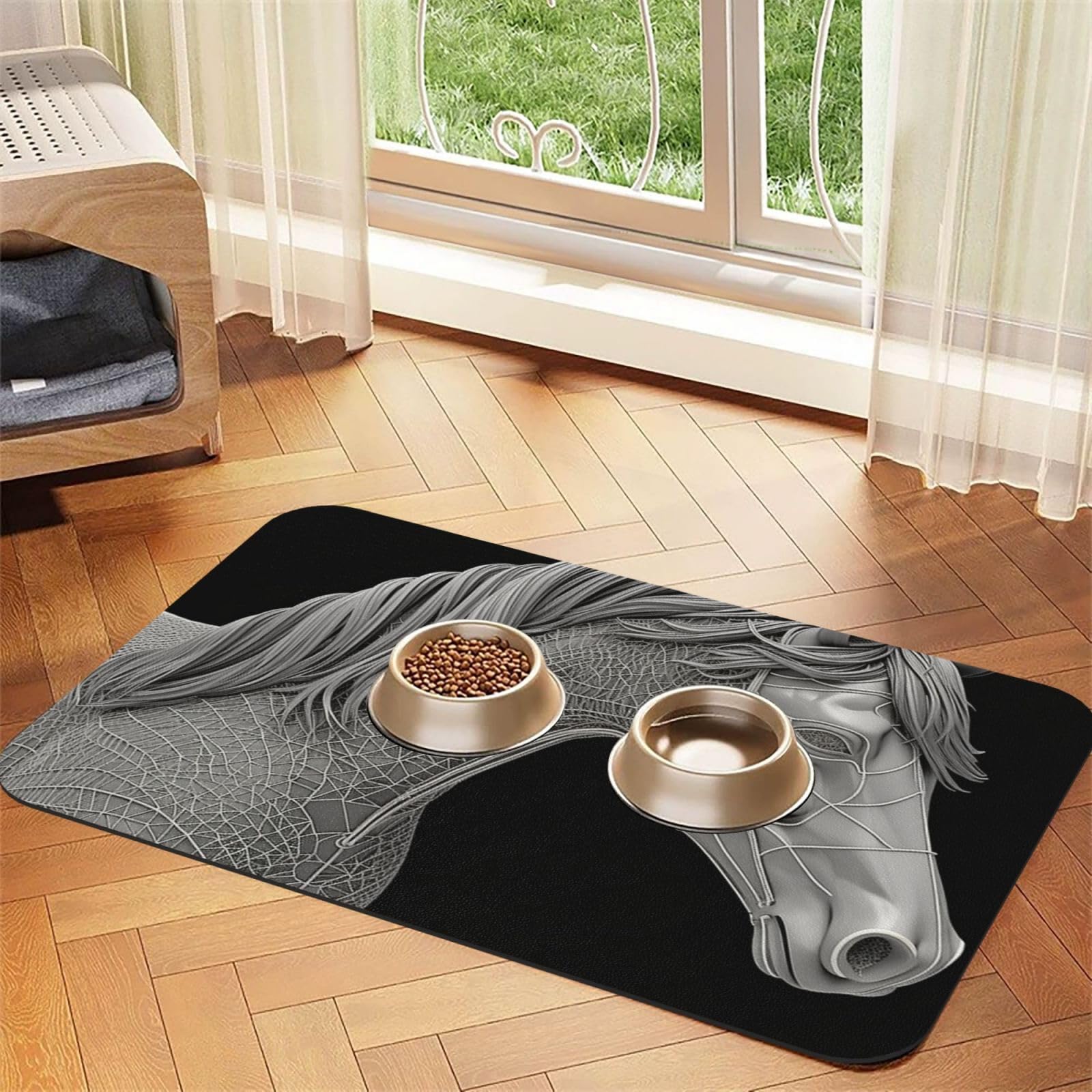 Tapis de nourriture super absorbant à séchage rapide pour gamelles d'animaux